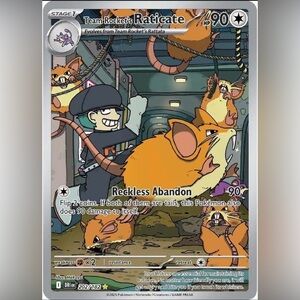 🦝 Team Rocket’s Raticate – 207/165 – Destined Rivals – NM Condition 🦝